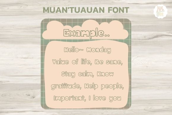 Muan Tua-Uan Font Poster 4