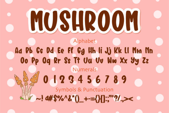 Mushroom Font Poster 2