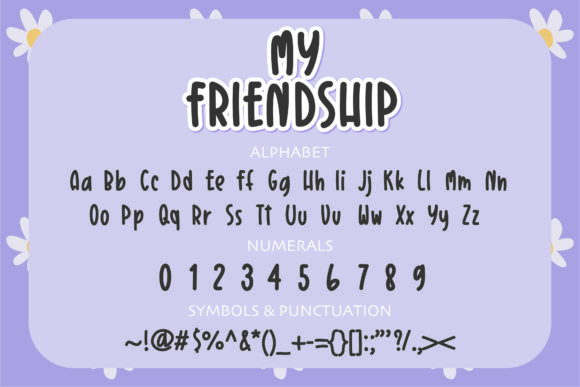 My Friendship Font Poster 2