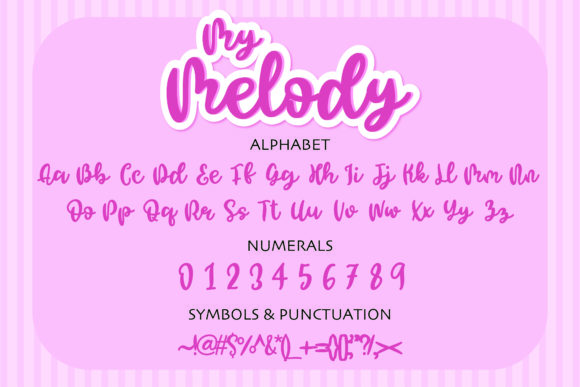 My Melody Font Poster 2