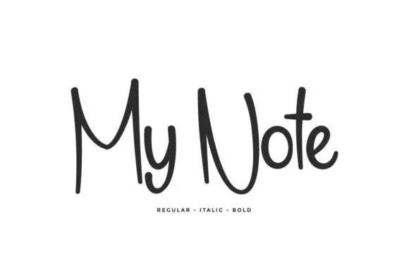 My Note Font My Note Font Poster 1