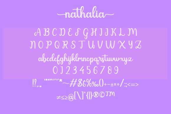 Nathalia Font Poster 2