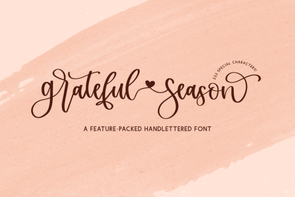  Grateful Season Script Font Font