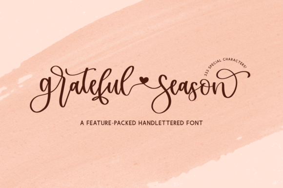  Grateful Season Script Font Font Poster 1