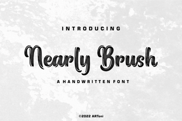 Nearly Brush Font Poster 1