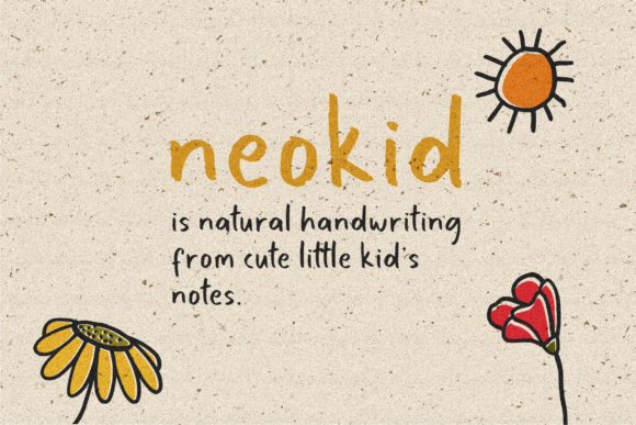 Neokid Handwriting Font Font Poster 1