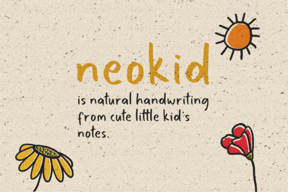 Neokid Handwriting Font Font