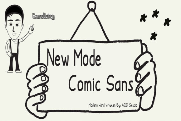 New Mode Comic Sans Font Poster 1