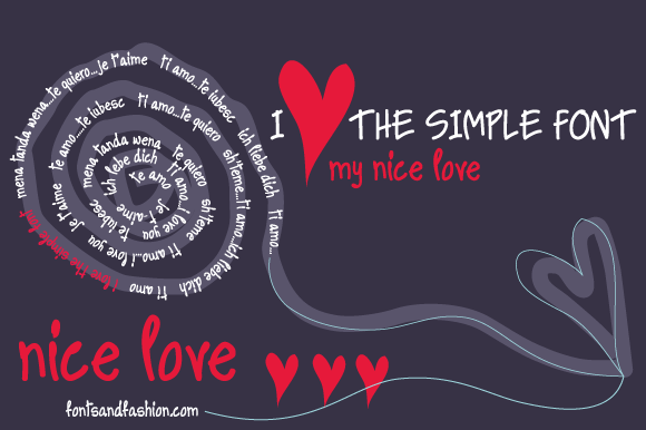 Nice Love Font Poster 1