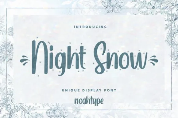 Night Snow Font Night Snow Font Poster 1