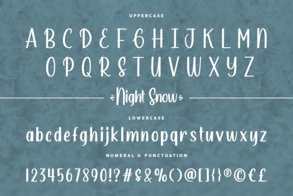 Night Snow Font Poster 4