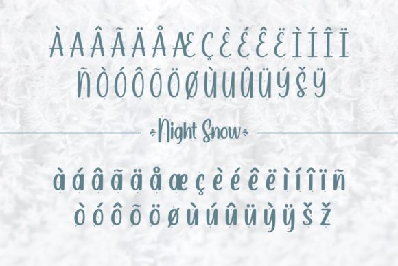 Night Snow Font Poster 6