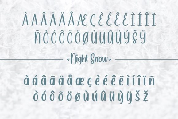Night Snow Font Poster 6