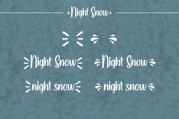 Night Snow Font Poster 8