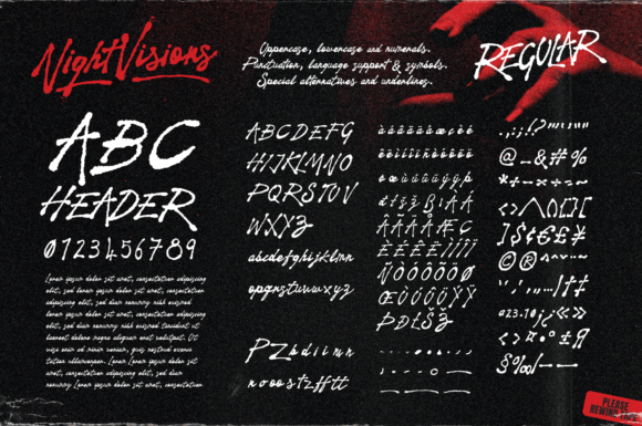 Night Visions Font Poster 3