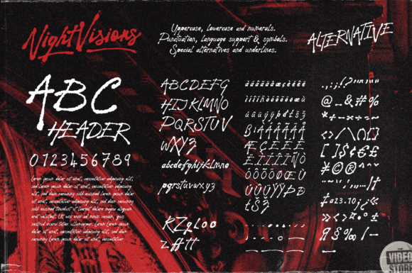 Night Visions Font Poster 4