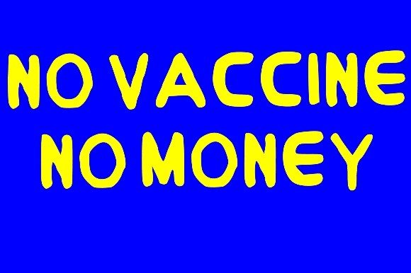 No Money, No Vaccine Font Poster 1