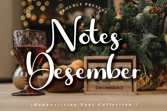 Notes December Font Poster 1
