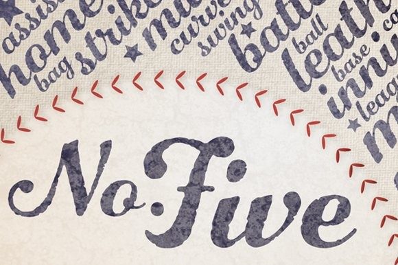 Number Five Rough Font Poster 2