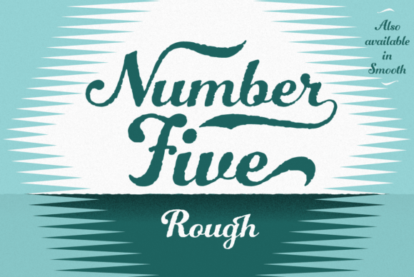 Number Five Rough Font Poster 3