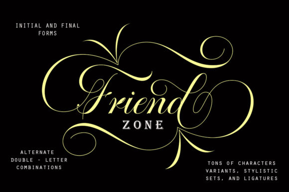 Octagon Calligraphy Font Poster 3