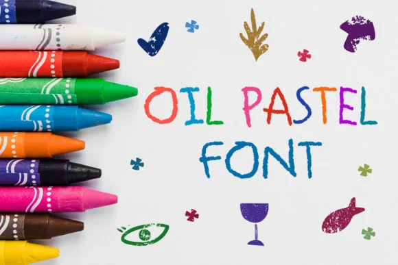 Oil Pastel Font Poster 1