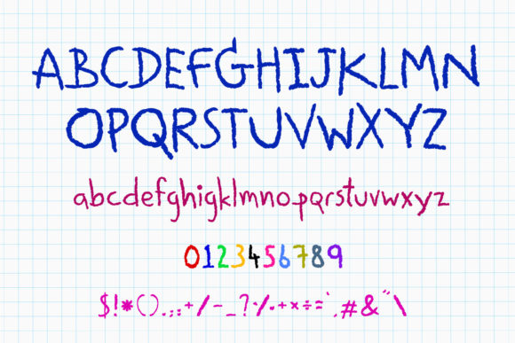 Oil Pastel Font Poster 4