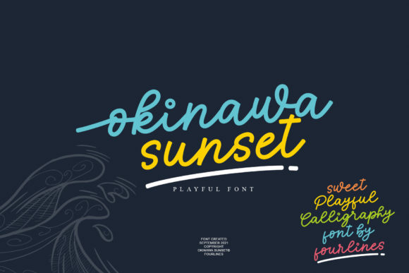 Okinawa Sunset Font Poster 1