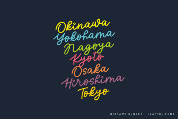 Okinawa Sunset Font Poster 8