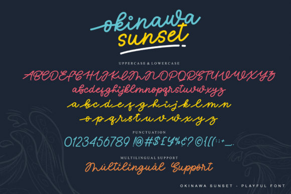 Okinawa Sunset Font Poster 9