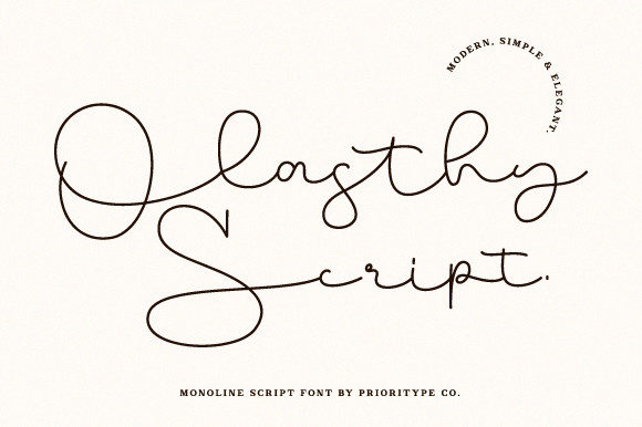 Olasthy Script Font Poster 1