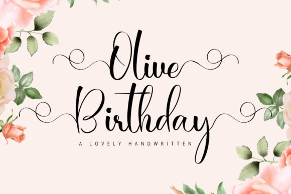 Olive Birthday Font Poster 1
