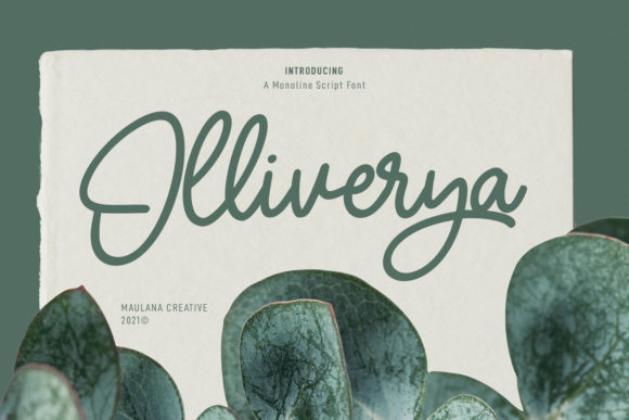 Olliverya Script Font Poster 1
