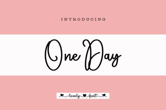 One Day Font Poster 1