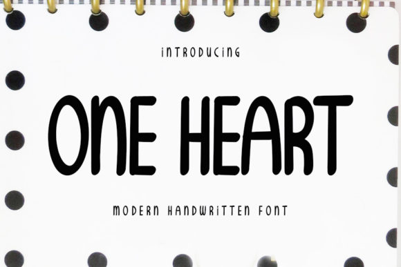 One Heart Font Poster 1