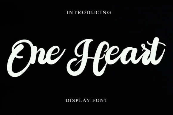 One Heart Font One Heart Font Poster 1