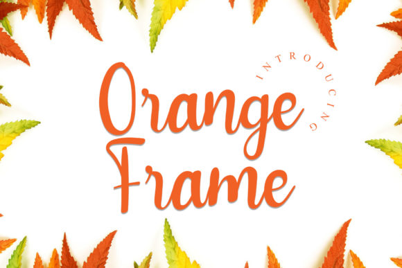 Orange Frame Font Poster 1