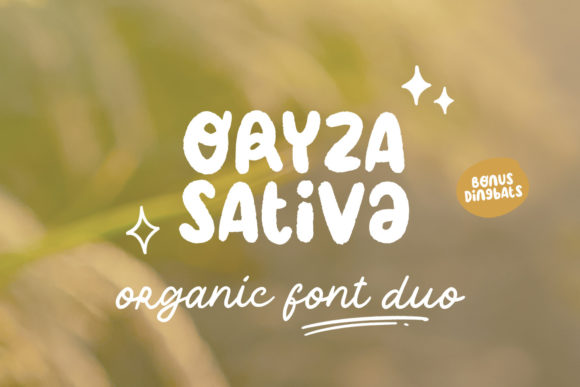 Oryza Sativa Font Poster 1