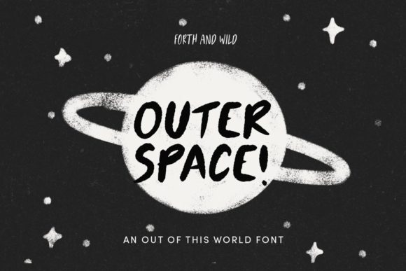 Outer Space Font Poster 1