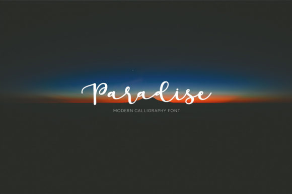 Paradise Calligraphy Font Poster 1