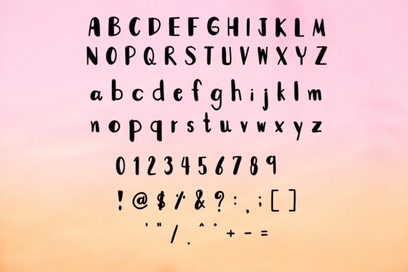 Pastel Unicorn Font Poster 8