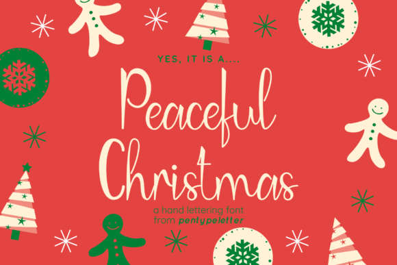 Peaceful Christmas Font Poster 1