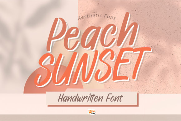 Peach Sunset Font Poster 1