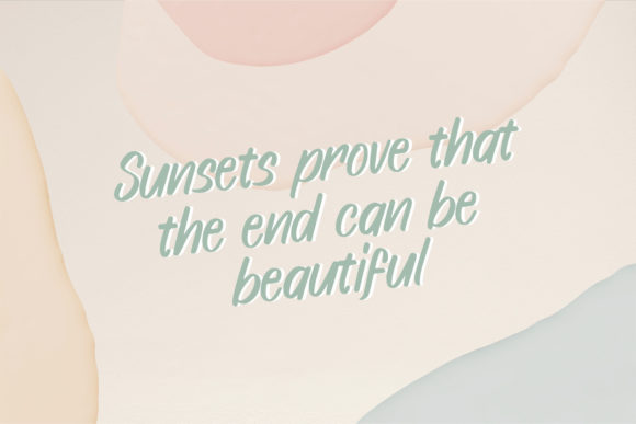 Peach Sunset Font Poster 2