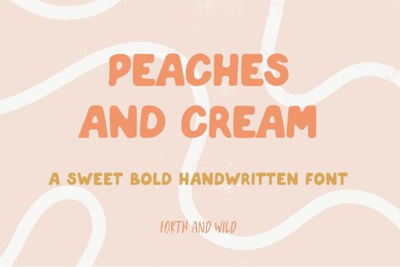 Peaches and Cream Font Poster 1
