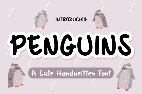 Penguins Font Poster 1