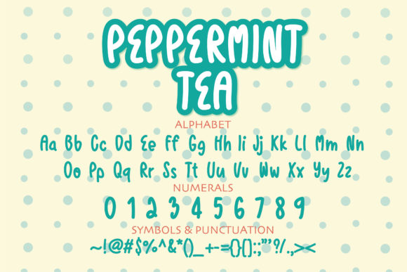 Peppermint Tea Font Poster 2