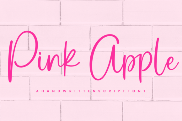 Pink Apple Font Poster 1