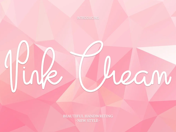 Pink Cream Font Poster 1