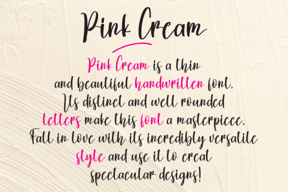 Pink Cream Font Poster 2